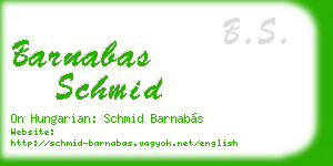 barnabas schmid business card