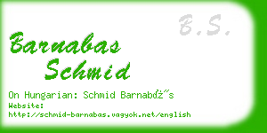 barnabas schmid business card
